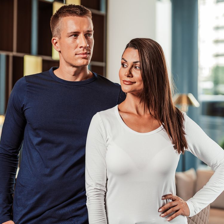 Slika Ženska oprijeta majica z dolgimi rokavi ef202