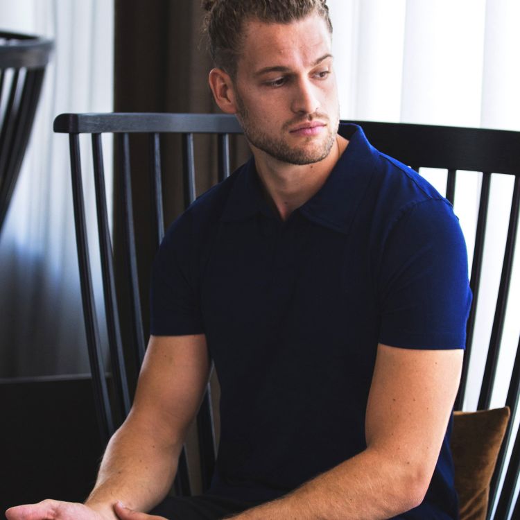 Slika Moška oprijeta polo majica em109