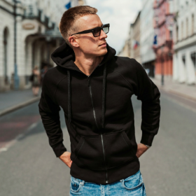 Slika Moška modna jopa s kapuco em510