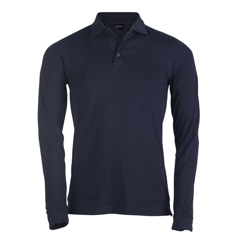 Slika Moška pique polo majica z dolgimi rokavi em210