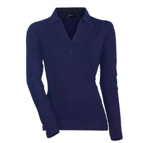 Slika Ženska oprijeta polo majica z dolgimi rokavi ef209