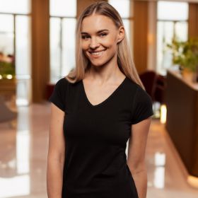 Slika Ženska majica z v izrezom ef108