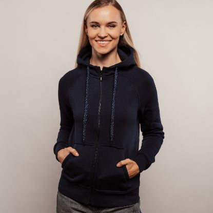 Slika Ženska modna jopa s kapuco / manjši kroj sef510