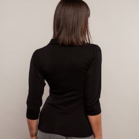 Slika Ženska oprijeta polo majica s 3/4 rokavi ef208