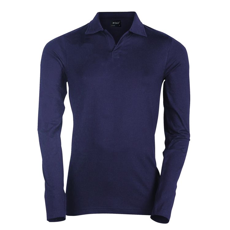Slika Moška oprijeta polo majica z dolgimi rokavi em209